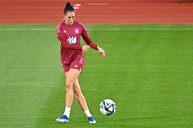 Jenni Hermoso during a Spanish national team training session ahead of their Nations Leagu