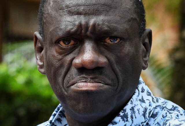 Kizza Besigye, pictured in 2017, has challenged Yoweri Museveni unsuccessfully for the pre