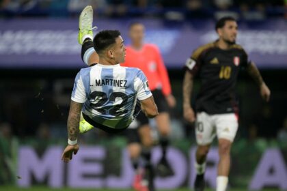 Lautaro Martinez's spectacular volley earned Argentina a 1-0 win over Peru on Tuesday.