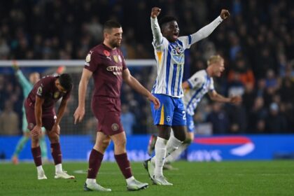 Manchester City slumped to a fourth consecutive defeat at Brighton