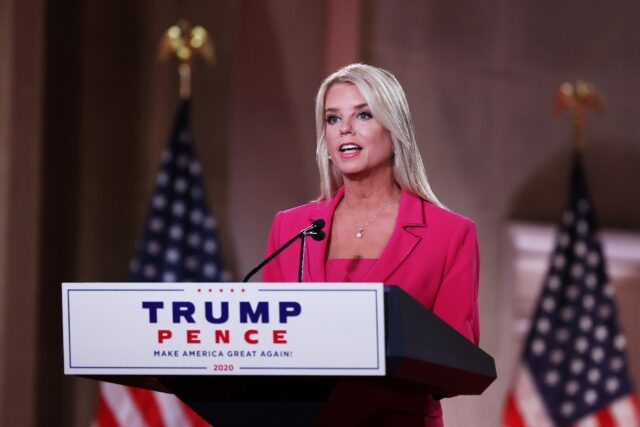 Pam Bondi, Donald Trump's nominee to serve as attorney general, speaks at the Republican N