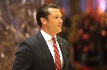 Pete Hegseth, pictured at Trump Tower in 2016, has been nominated to lead the Pentagon