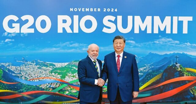 Presidents Xi Jinping of China and Luiz Inacio Lula da Silva met at a G20 summit in Rio