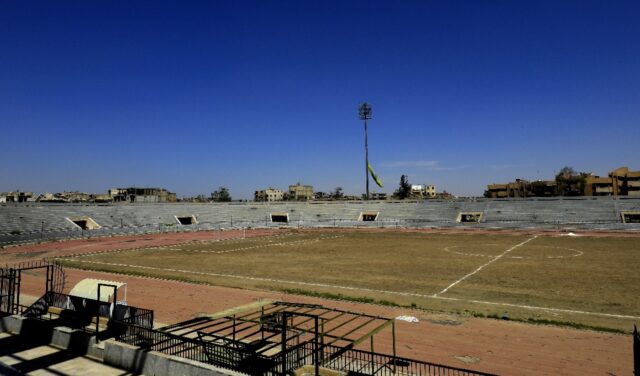 Prisoners had scrawled messages on the walls of the jail inside the Raqa stadium