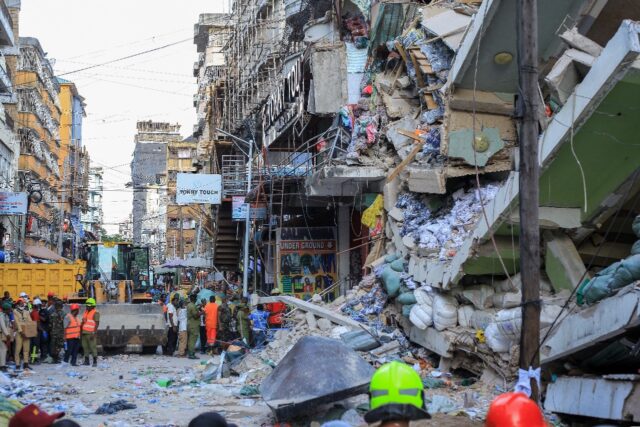 The four-storey building collapsed in Dar es Salaam on Saturday