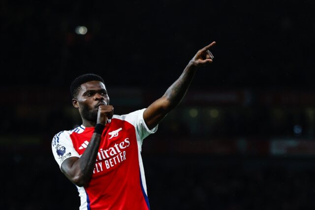 Thomas Partey was on target in Arsenal's 3-0 win over Nottingham Forest