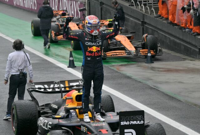 On top of the world: Max Verstappen bounced back to form in Brazil and can wrap up the wor