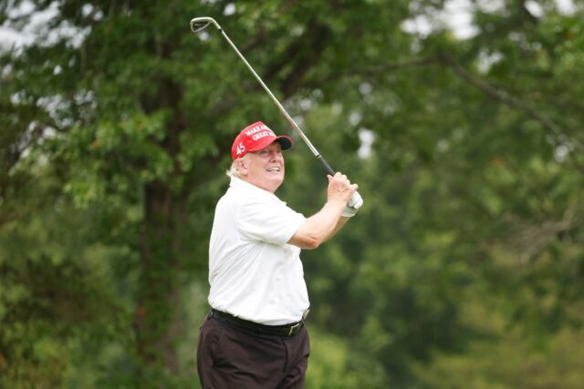 Trump is a self-confessed golf addict who frequently boasts about his ability on social me