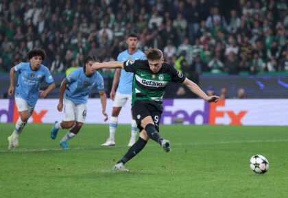 Viktor Gyokeres starred with a hat-trick as Sporting hammered Manchester City in Lisbon