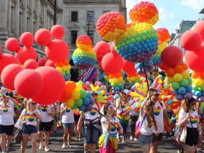 Disney iconography at London Pride 2018.