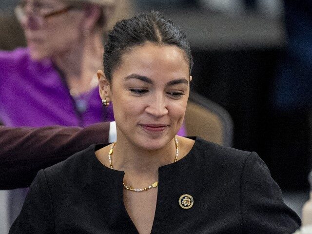 Rep. Alexandria Ocasio-Cortez, D-N.Y., attends the House Democratic Caucus Issues Conferen