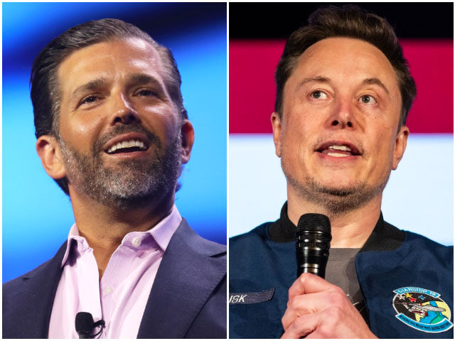 Donald Trump, Jr. speaking with attendees at the 2023 Turning Point Action Conference at t