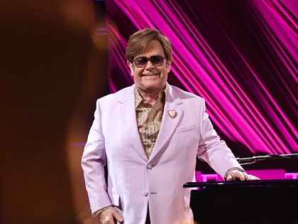 NEW YORK, NEW YORK - DECEMBER 11: Elton John performs onstage during the 2024 A Year in TI