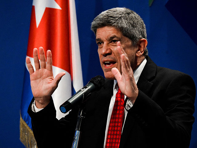 Cuban Vice Foreign Affair Minister Carlos Fernández de Cossío speaks during a press conf