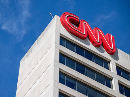 An exterior view of the world headquarters for the Cable News Network (CNN) on November 17