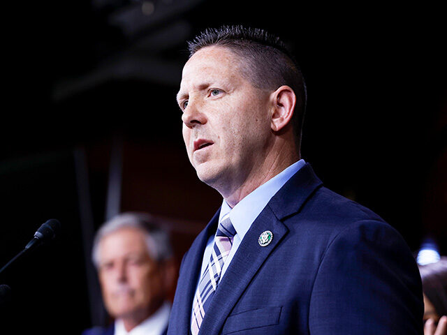 Rep. Josh Brecheen (R-OK) speaks during a press conference on the National Defense Authori