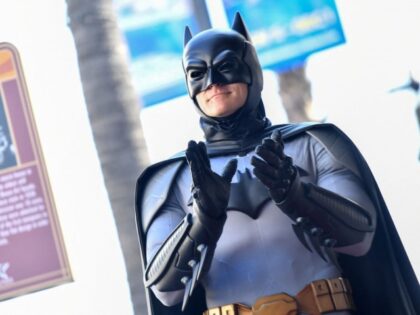 Fictional US comic book character Batman receives a star on the Hollywood Walk of Fame in