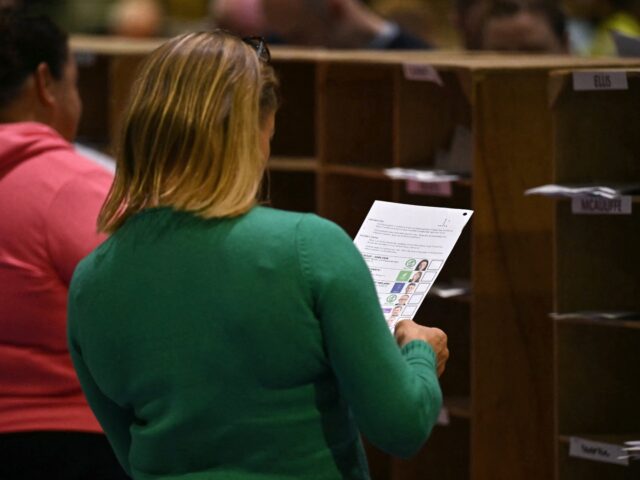 Ballot papers are counted at the Dublin RDS centre, in Dublin, on December 1, 2024, on the