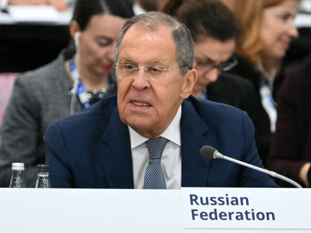 Russia's Foreign Minister Sergei Lavrov attends the plenary session of the 31st Organ