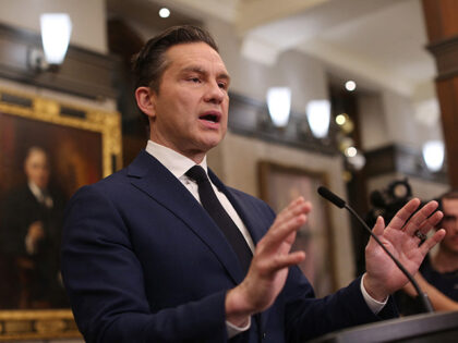 Conservative Party of Canada leader Pierre Poilievre speaks during a news conference on Pa