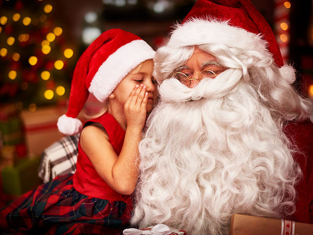 girl with Santa