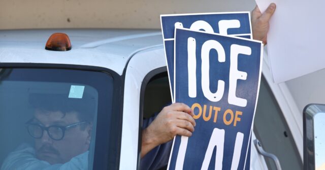 Hundreds Gather Outside ICE Detention Center in Los Angeles, Demand 'Sanctuary Ordinance in Every City'