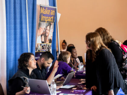 Attendees at the Albany Job Fair in Latham, New York, US, on Wednesday, Oct. 2, 2024. The