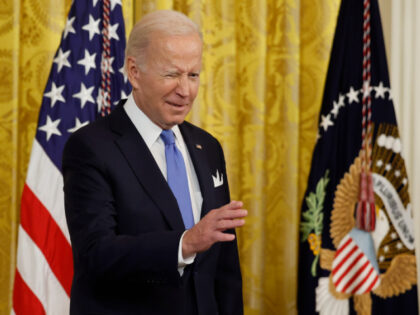 WASHINGTON, DC - SEPTEMBER 30: U.S. President Joe Biden winks at guests as he hosts a rece