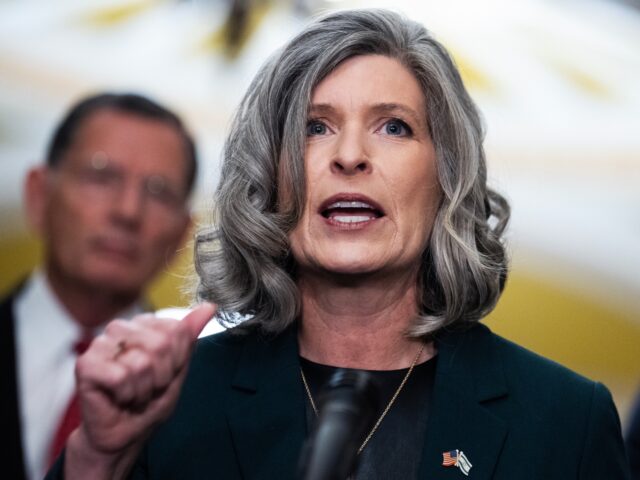 UNITED STATES - SEPTEMBER 24: Sen. Joni Ernst, R-Iowa, speaks during a news conference aft