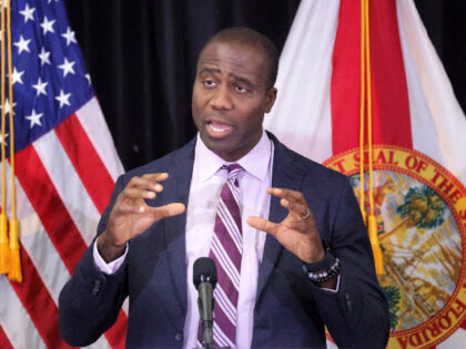 Florida Surgeon General Dr. Joseph Ladapo delivers remarks during a bill-signing ceremony