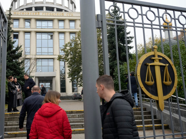 A view of the Moscow City Court in Moscow, Russia, Monday, Oct. 7, 2024. (Alexander Zemlia