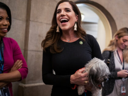 UNITED STATES - MAY 24: Rep. Nancy Mace, R-S.C., and her dog Liberty are seen in the U.S.