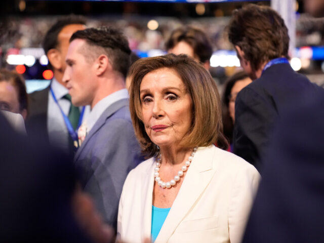 Rep. Nancy Pelosi, D-Calif., is seen during the Democratic National Convention Thursday, A