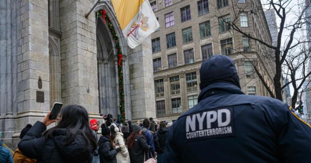 NextImg:Anti-Israel Activists Protest St. Patrick's Cathedral on Christmas in NYC