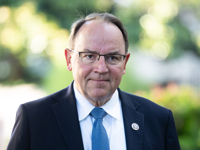 Rep. Tom Tiffany, R-Wisc., arrives for the House GOP caucus meeting at the Capitol Hill Cl