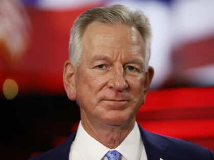 Sen. Tommy Tuberville (R-AL) is seen on the floor during the first day of the 2024 Republi