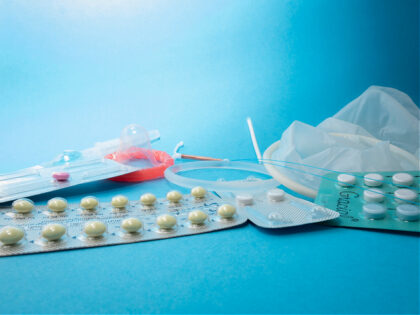 Selection of contraceptives: emergency pill, contraceptive pills, vaginal ring, iuds, fema