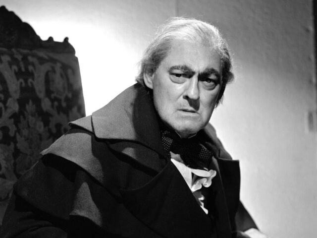 LOS ANGELES - DECEMBER 1: Pictured is Lionel Barrymore (as Ebenezer Scrooge) in the CBS Ra