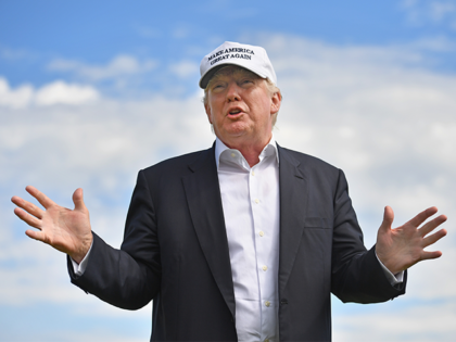 ABERDEEN, SCOTLAND - JUNE 25: Presumptive Republican nominee for US president Donald Trump