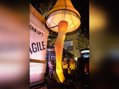 Atmosphere shot of the leg lamp at FOX's "A Christmas Story Live!" Lighting Event featurin