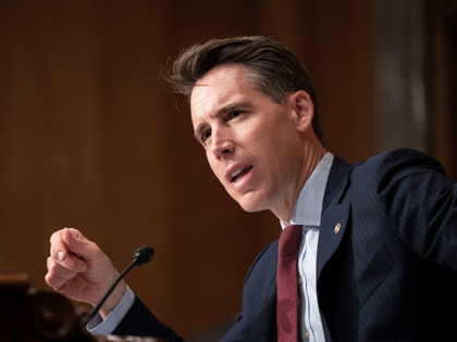 WASHINGTON, DC - AUGUST 3: Sen. Josh Hawley (R-MO) speaks during a Senate Homeland Securit