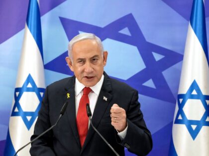 Israeli Prime Minister Benjamin Netanyahu speaks during a press conference in Jerusalem on