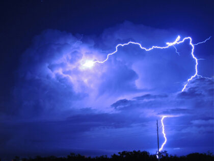 lightning storm at night