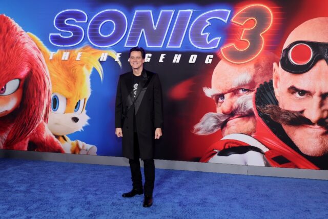 Actor Jim Carrey attends the Los Angeles premiere of Paramount's 'Sonic The Hedgehog 3' on