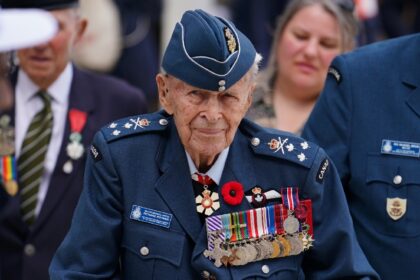 Canada's most decorated military veteran, 100-year-old Major-General Richard Rohmer attend