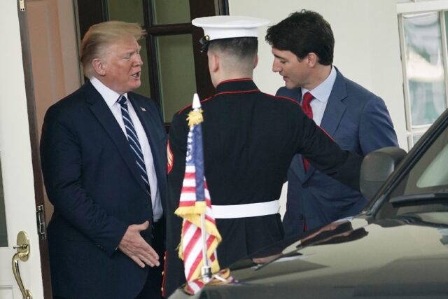 Canadian Prime Minister Justin Trudeau meets Donald Trump after at the White House in June