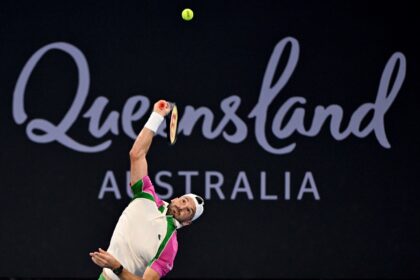 Defending champion Grigor Dimitrov won his opening match at the Brisbane International