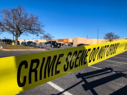 File photo of crime scene tape - a student opened fire at a school in the northern US stat