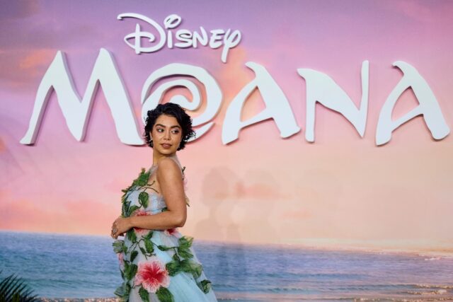 Hawaiian-born Auli'i Cravalho voices the role of Moana as she and an unlikely crew travel