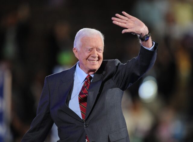 Jimmy Carter -- seen at the Democratic National Convention in 2008 -- served one term from